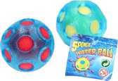 Johntoy Sponge Splash Waterbal Blauw/geel 7 Cm