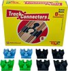 foto van Toy2 Track Connectors - 8 stuks - Treinbaanonderdelen - Houten Treinbaan - Voor LEGO DUPLO©, BRIO©, IKEA