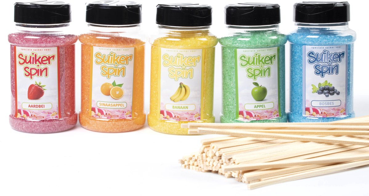 suikerspinsuiker-fruitmix-nr-4-in-5-smaken-set-met-banaan-geel