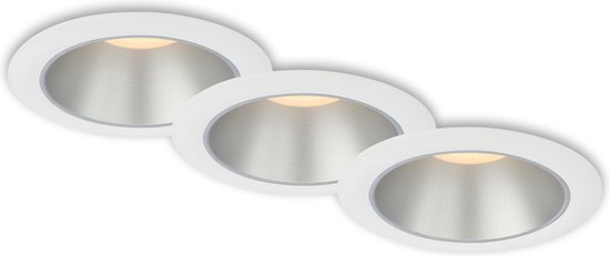 Briloner Leuchten Set Of 3 Recessed Ceiling Lights, LED Light Ring