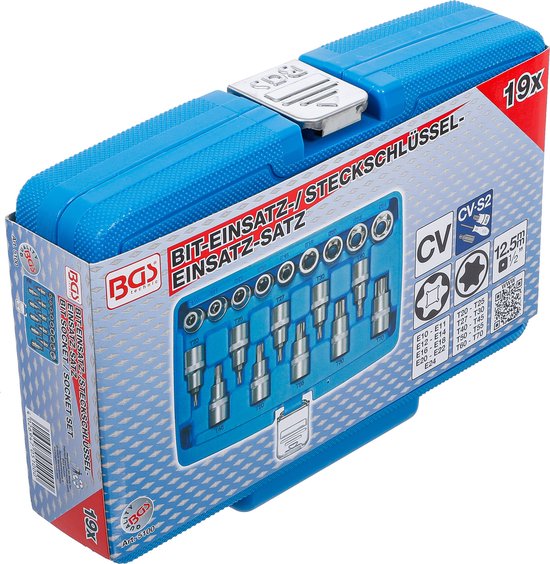 Foto: Bgs dopsleutelbit en doppenset 1 2 torx 19 delig