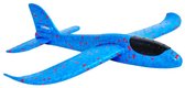 Kruzzel vliegtuig - Piepschuim vliegtuig - Blauw - Speelgoed