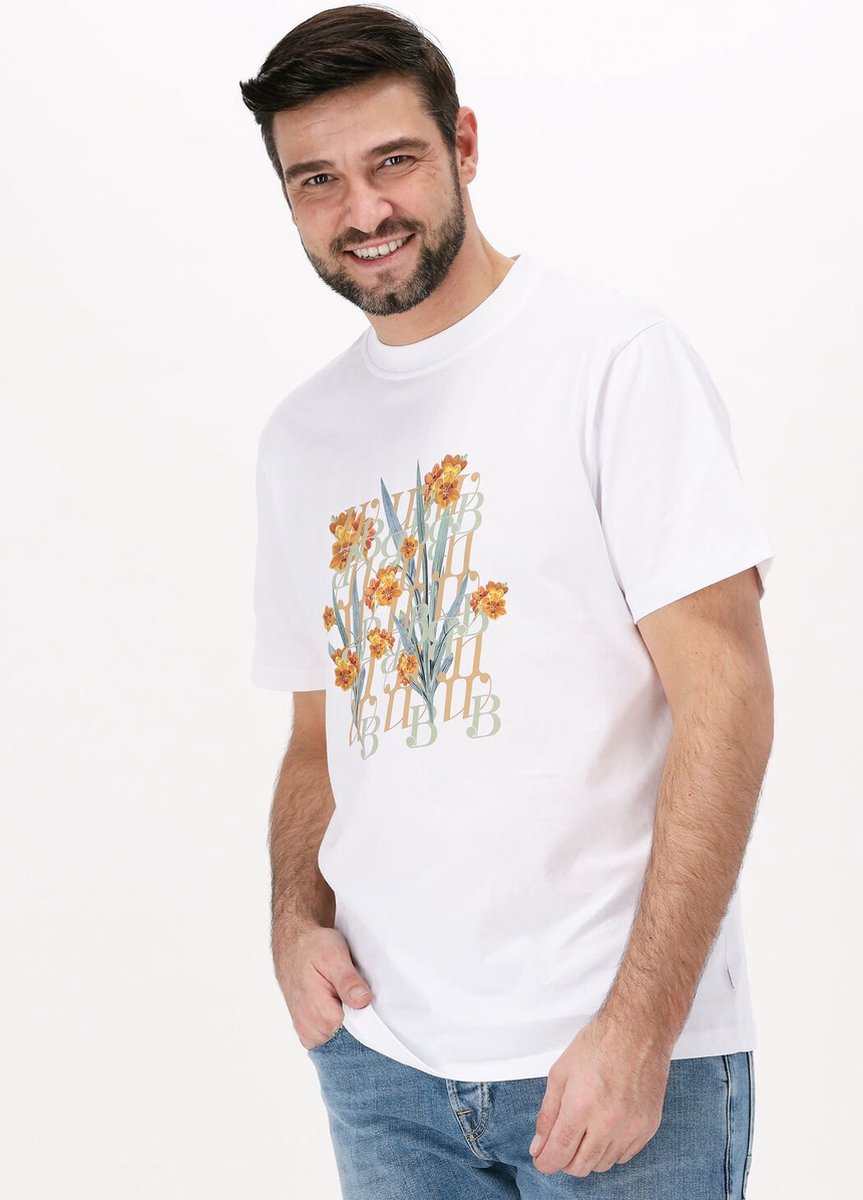 Woodbird Kaleb Flow Tee Polo's & T-shirts Heren - Polo shirt - Wit - Maat XL