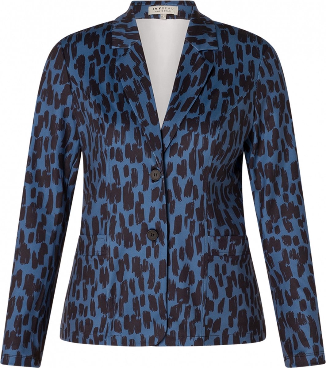 IVY BEAU Pierre Blazer - Blue/Multi-Colour - maat 40