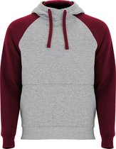 Tweekleurige hoodie 'Badet' Donkerrood/Grijs Merk Roly Maat XS