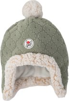 Lodger Winter Hat Bébé - Hatter Folklore Fleece - Taille 0- 3M - 100% Fleece - Chaud - Couvre les oreilles et le cou - Vert