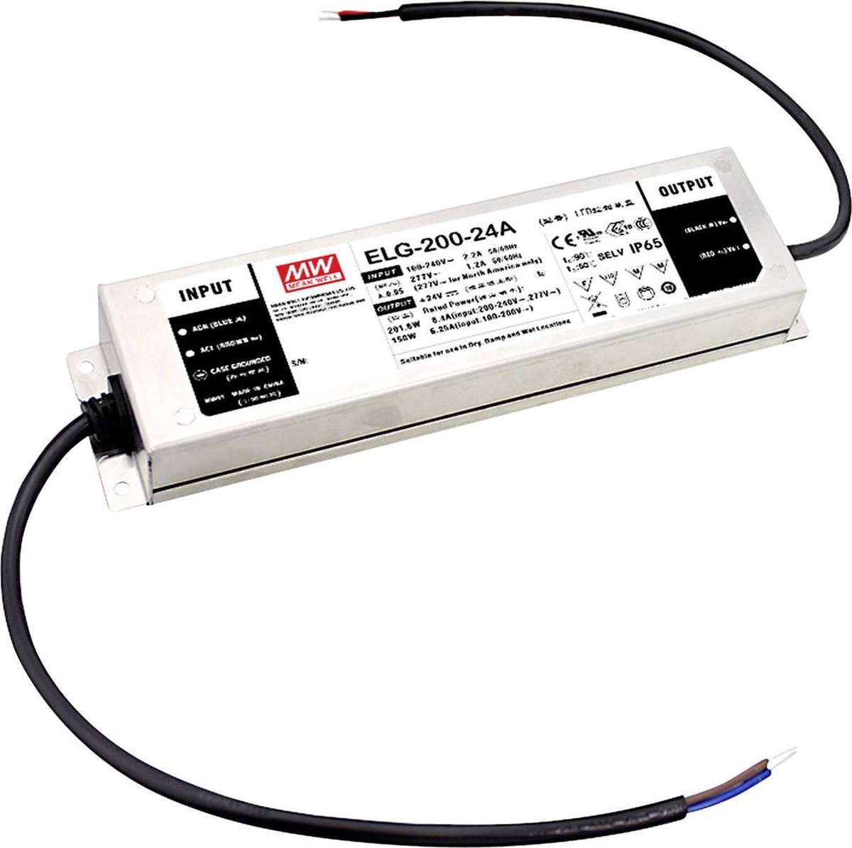 Alimentation LED MEAN WELL XLG-150-24-A 150W 24V 6.25A IP67 - Pour Bandeaux LED, éclairage Extérieur
