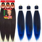 Outre - X-Pression - Braiding Hair - Ombre - Braiding Hair - Zwart & Blauw - Faux cheveux - Cheveux synthétiques - Extensions de cheveux tressés