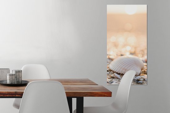 Toile - Peintures sur Toile - Coquillages - Plage - Soleil - Décoration de Chambre - Impression sur Toile - Photo sur Toile - Canvasdoek cm - Salon