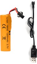 Batterie rechargeable Lithium Ion 18650 3,7 V 1200mAh - Batterie Extra pour voiture de cascade RC