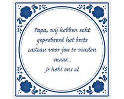 Spreuktegel | Fotofabriek Cadeau Vader | Cadeau man | Cadeautegel | Gratis ophangsysteem