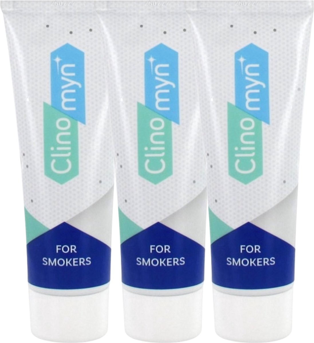 Clinomyn Rokers Tandpasta - Voorkomt en Verwijdert Nicotine Aanslag op Tanden - Voordeelverpakking 3 x 75 ml