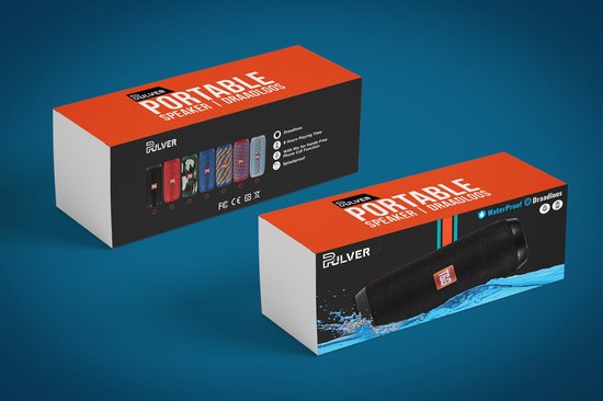 Pulver draadloos Speaker Oranje & blauw - Muziek box - TG Prox - 10 watt - Speakers – Draadloos – werkt op bluetooth — afbeelding 4