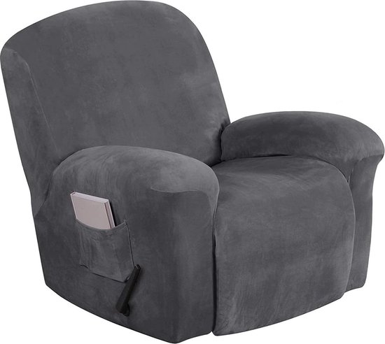 EBETA Fauteuilhoezen, stoelhoezen, complete stoelhoezen, 4-delige elastische hoes, relaxstoelhoezen, stretch ligstoel met zakken (kleurrijke zomer