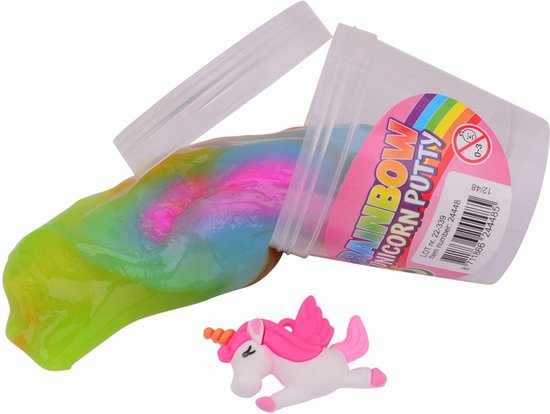 Unicorn slijm - Slime - Putty - Eenhoorn - Kinderen - Speelgoed - Met speeltje - Siliconen - multicolor