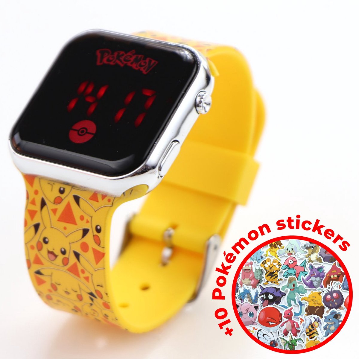 LED kinderhorloge Pokémon - digitaal smartwatch look en feel – pokemon geel  Pikachu... | bol.com