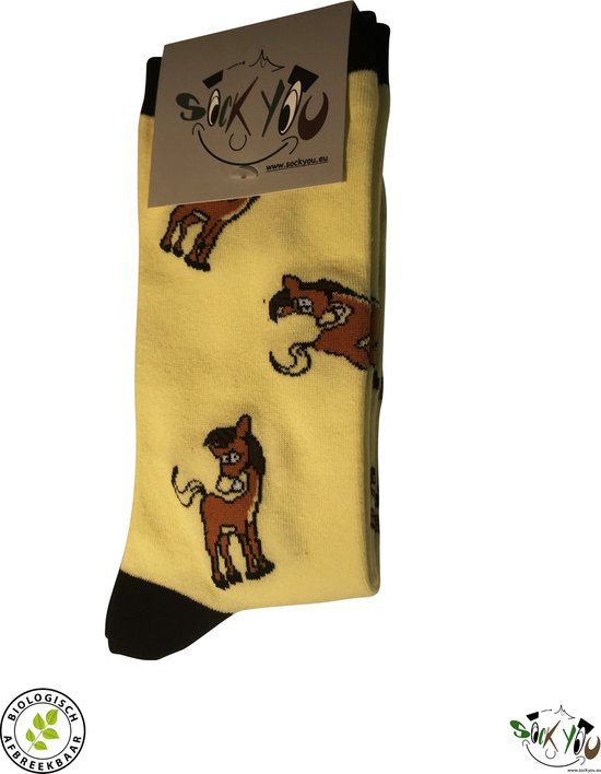 Sockyou 1 paar - vrolijke Paardje bamboe sokken maat 35-39