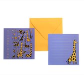 invitation cartes d'invitation girafe 8 pièces