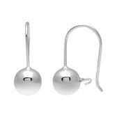 Zilveren oorbellen | Hangers | Zilveren oorhangers, bolletje