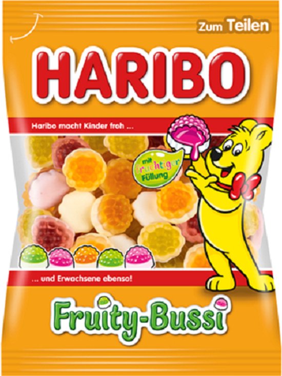 Haribo Fruity Bussi 16 x 200 g zakjes bol