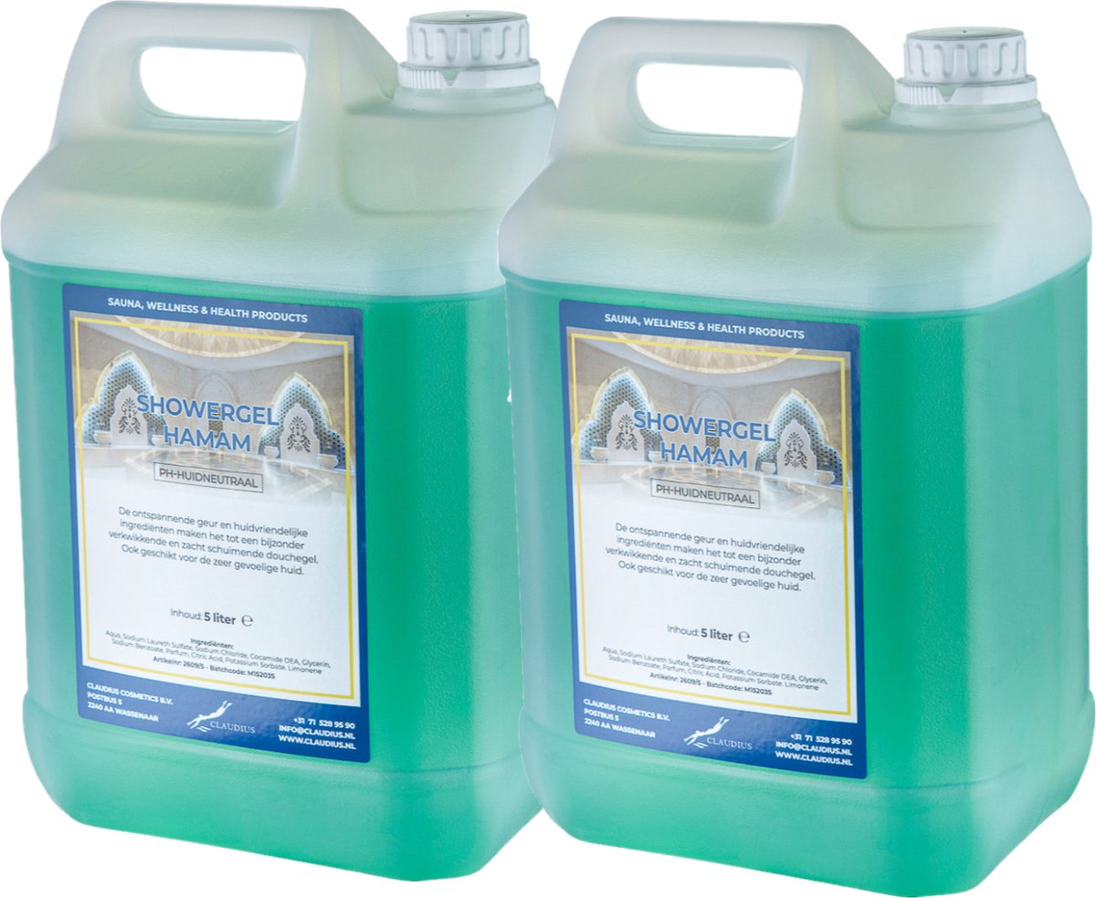 Goedkoopste Douchegel Hamam 5 liter - set van 2 stuks - Showergel - Navulling
