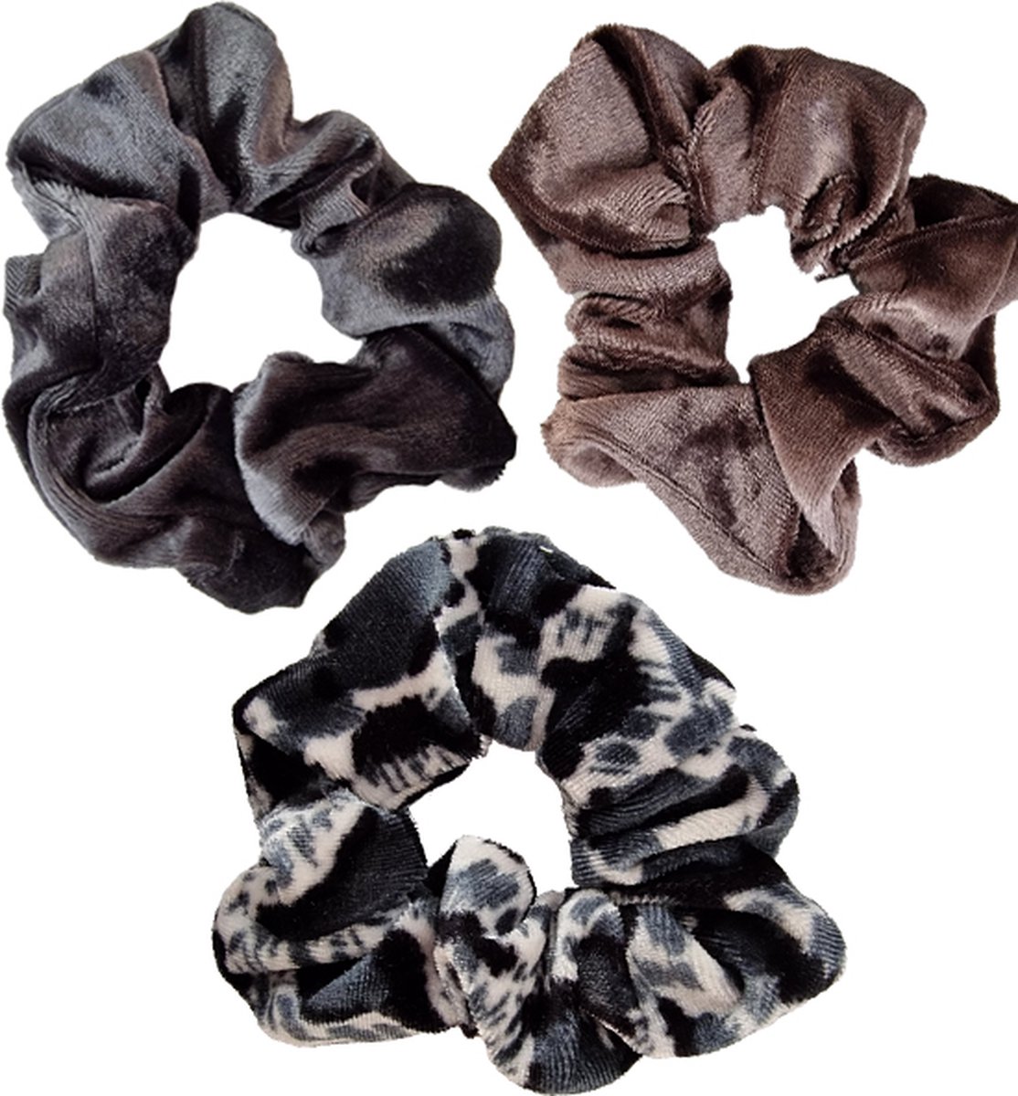 Scrunchie 3 pack – Winter Kleuren – Haarelastiek - Comfortabel – Makkelijk – Hoge kwaliteit - oDaani