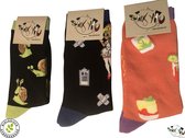 Sockyou Doos N01 - 3 paar vrolijke bamboe sokken maat (36 - 40)