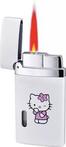 Hello Kitty Glow In The Dark aansteker met roze vlam - bekend van TikTok - hervulbaar en windproof
