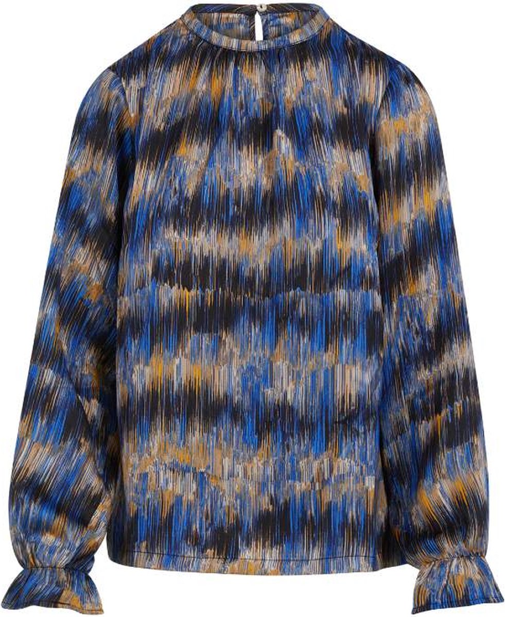 Blauwe print blouse - Coster Copenhagen - Maat L