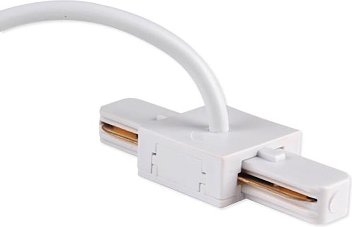 Spanningsrail Voedingsconnector - Exotro - 1 Fase - Middenvoeding - Wit