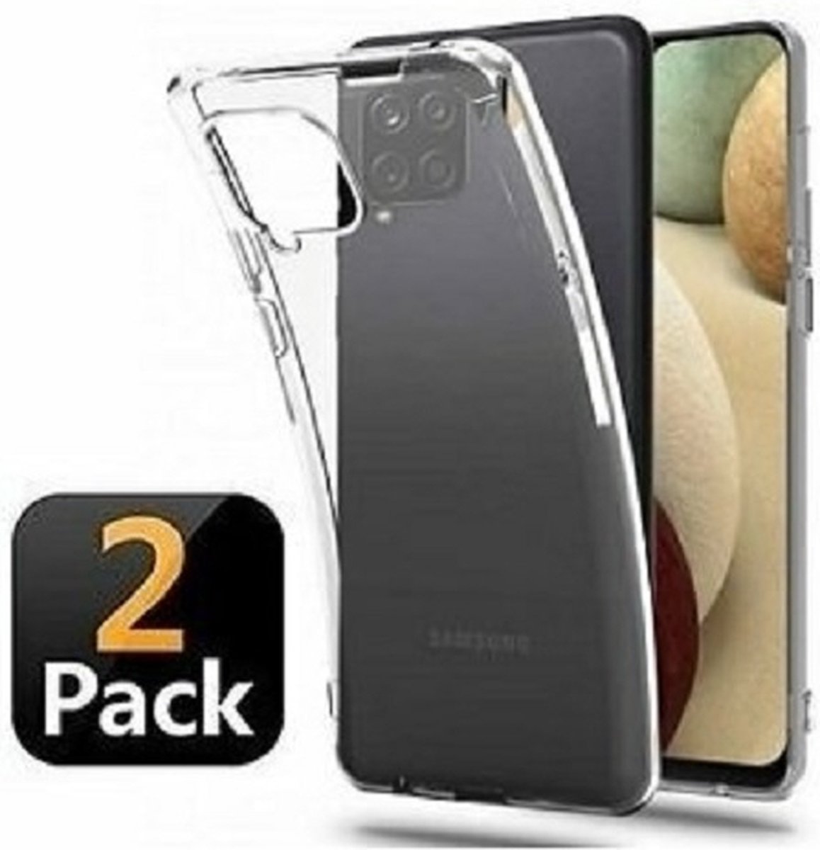 Samsung A12 Hoesje Siliconen TPU Transparant 2x