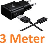 Bedrade oplader - 15 W - 3 Meter - Micro-USB - Snellader