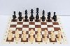 Afbeelding van het spelletje Schaakspel: Houten nummer 3 schaakstukken met siliconen opvouw schaakbord (ideaal voor op reis)