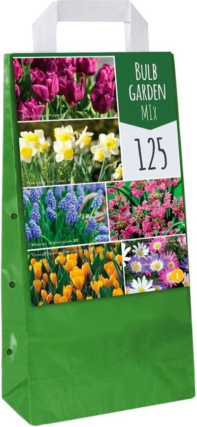 125 Gemengde Bloembollen - Verschillende Kleuren - Bloembollen Mix - Voordeelverpakking - Grootverpakking