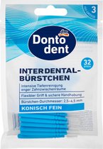 Dontodent Interdentale Tandenrager blauw 0,6 mm ISO 3, 32 stuks