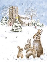 Adventskalender Kaart A4 Wrendale - Silent Night Rabbit Advent Calendar