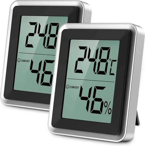 troon Vervagen molen Kamerthermometer - Digitale Thermometer – Vochtigheidsmeter -  Binnenthermometer | bol.com