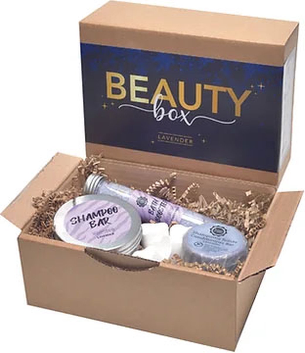 Goedkoopste Beauty Box Lavender - Cadeau vrouw - Badgeschenk - cadeau feestdagen - lavendel