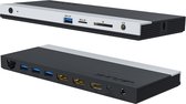 Station d'accueil Wavlink USB-C 2 x DP + 1 x HDMI + charge 100W (WL-UMD01)