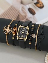 Horloge + 5 armbandjes