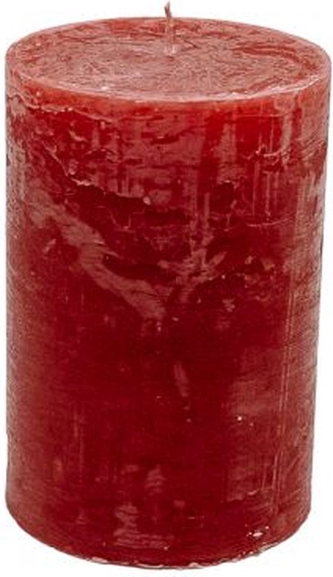 Stompkaars Branded By - rood - 10x15cm - parafine - set van 3