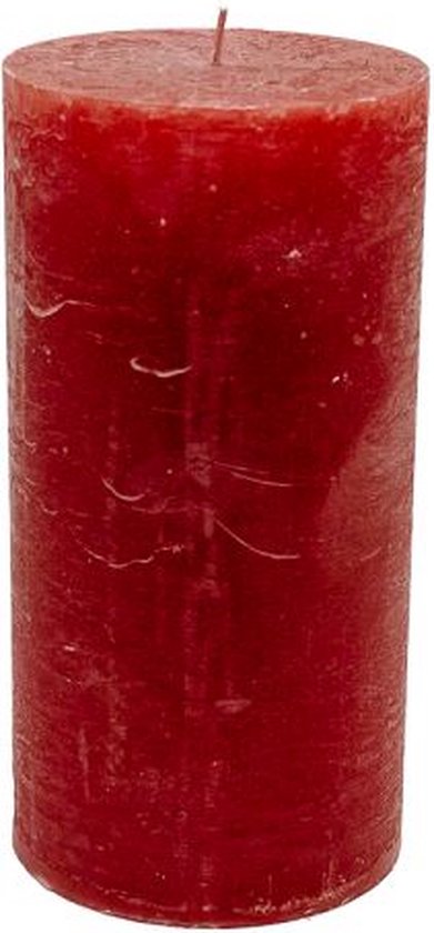 Stompkaars - rood - 10x20cm - parafine - set van 3
