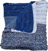 Toetie & Zo - Couverture Bébé - Crochet - Blauw - 80x85cm