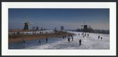 Molens en schaatsers - Winterkaarten - Set van 10 lange winterkaarten