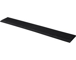 Rubber rand sportvloer - 108x16 cm - 15 mm dik - Zwart