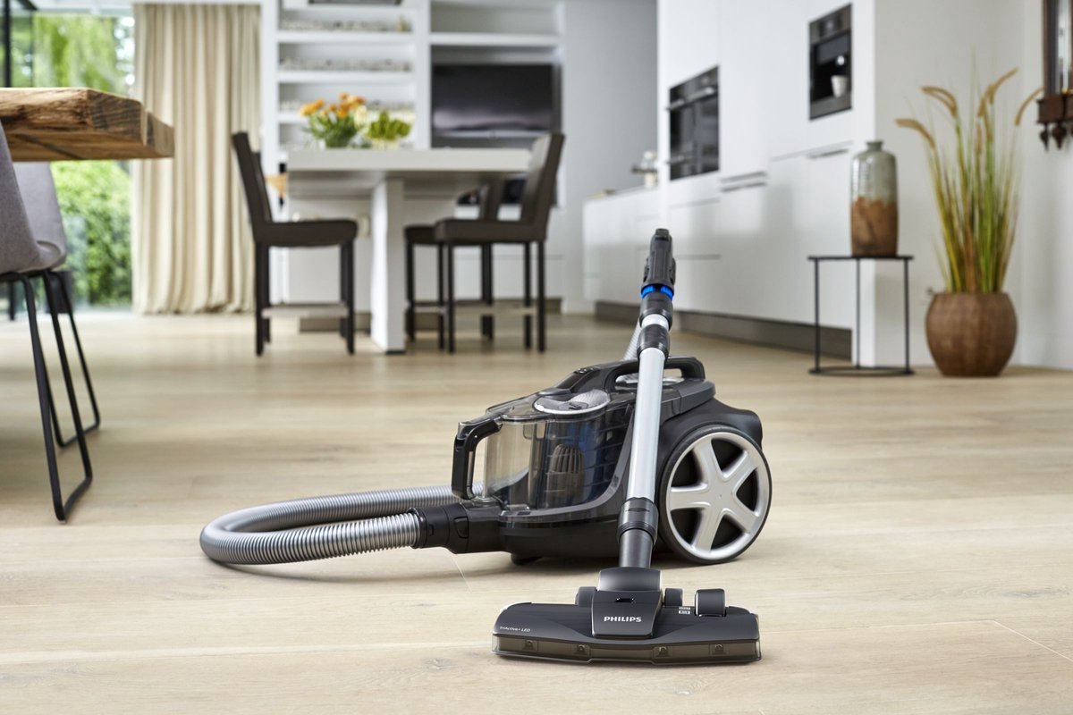 Philips Stofzuiger zonder Zak FC9747/09 - Zuigmond met LED Verlichting - Lang Snoer - Alle Vloertypen - Met HEPA 13 Allergiefilter - Incl 3 Extra Mondstukken - Zwart — afbeelding 7