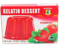 Blue Mill Gelei Aardbei Smaak 3 x 85 Gram (Halal) (jelly)