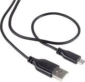 Renkforce USB-kabel USB 2.0 USB-A stekker, USB-micro-B stekker 1.00 m Zwart SuperSoft-mantel RF-4032111
