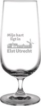 Gegraveerde bierglas op voet 41cl Elst Utrecht