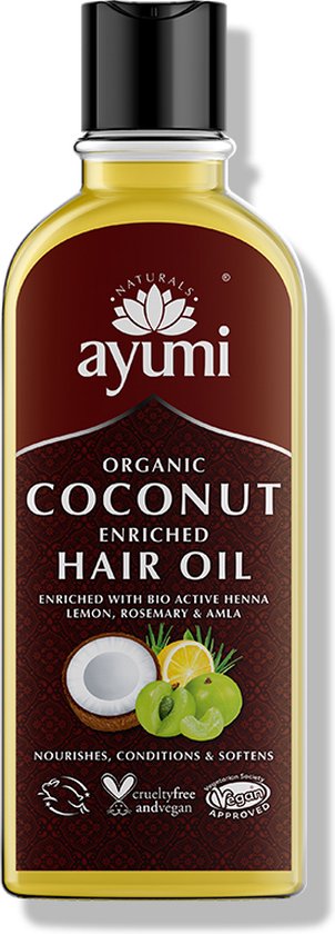 Kokos-Henna-Rozemarijn olie 150ml - haarolie voor haargroei, grijs haar en droog haar - rozemarijnolie